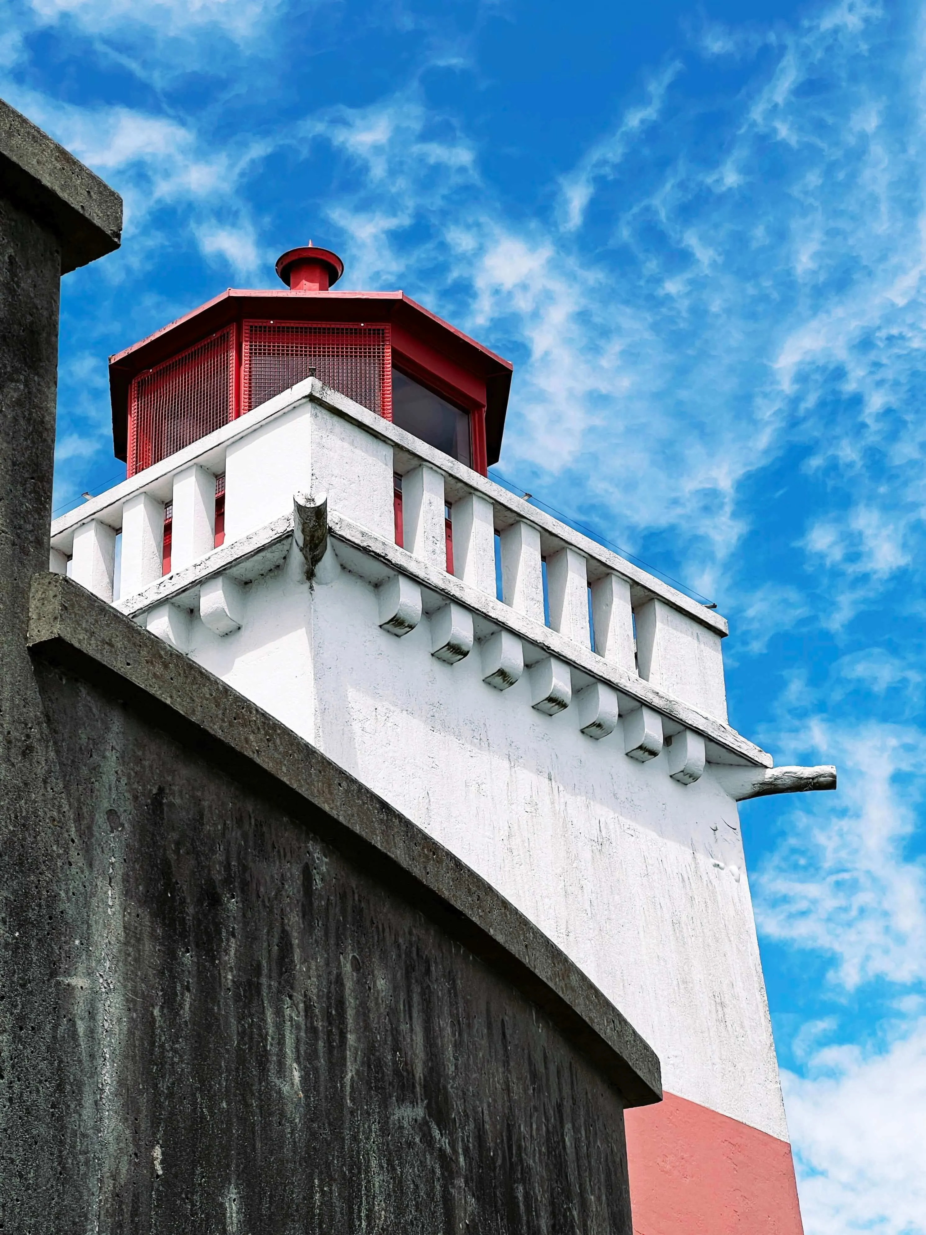 Brockton point lighthouse in stanley park vancouver against blue sky